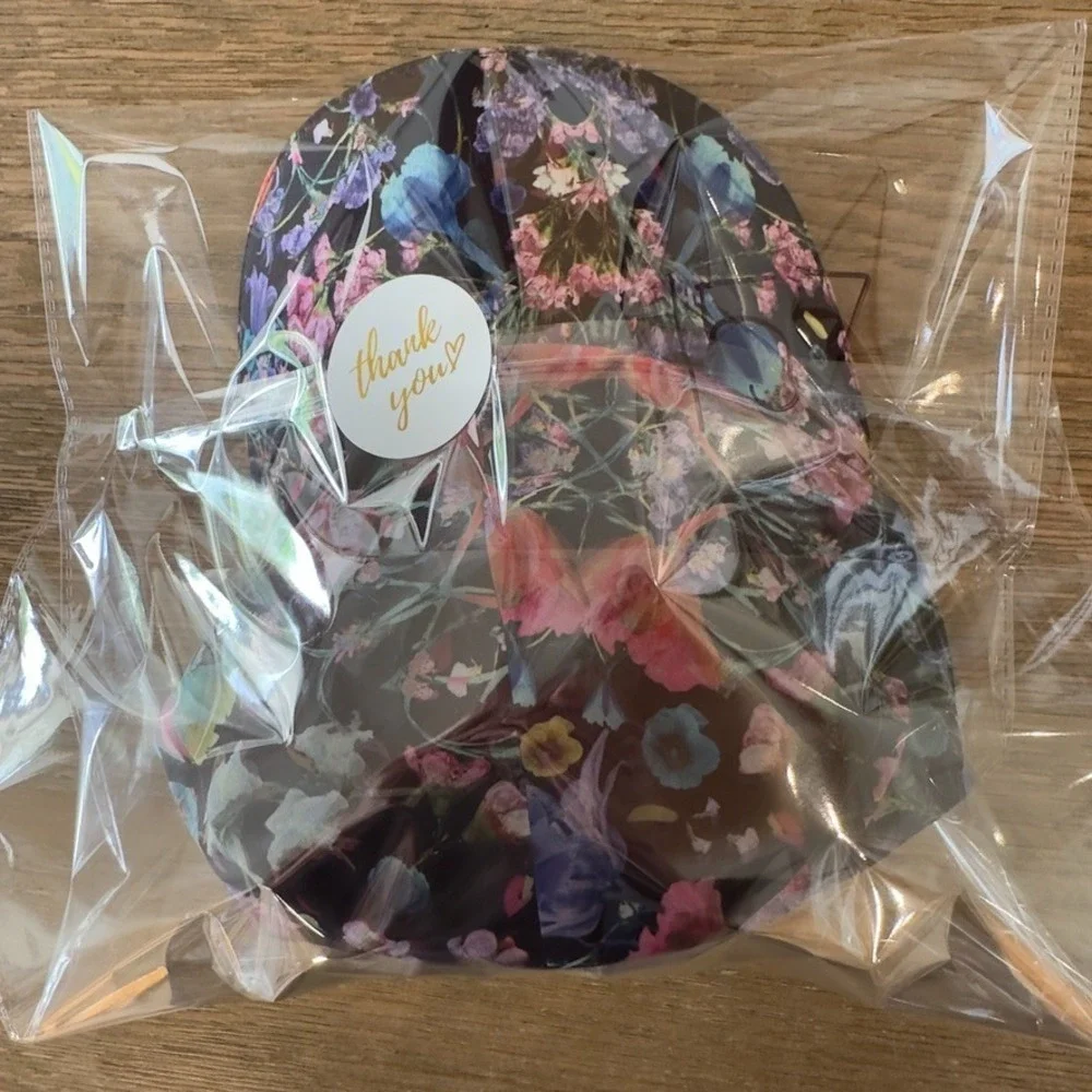 NWOT Lululemon Fast and Free Running Hat-Flowerscope Black Multi-Style# W9EPLS
